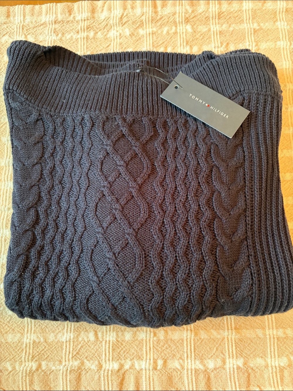 Tommy Hilfiger navy women’s boatneck pullover sweater new
